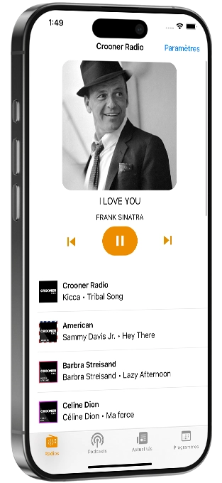 L'application Crooner Radio